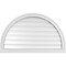 Ekena Millwork Round Top Surface Mount PVC Gable Vent: Functional, w/ 2"W x 2"P Brickmould Sill Frame, 36"W x 22"H GVPRT36X2203SF - alternate 1